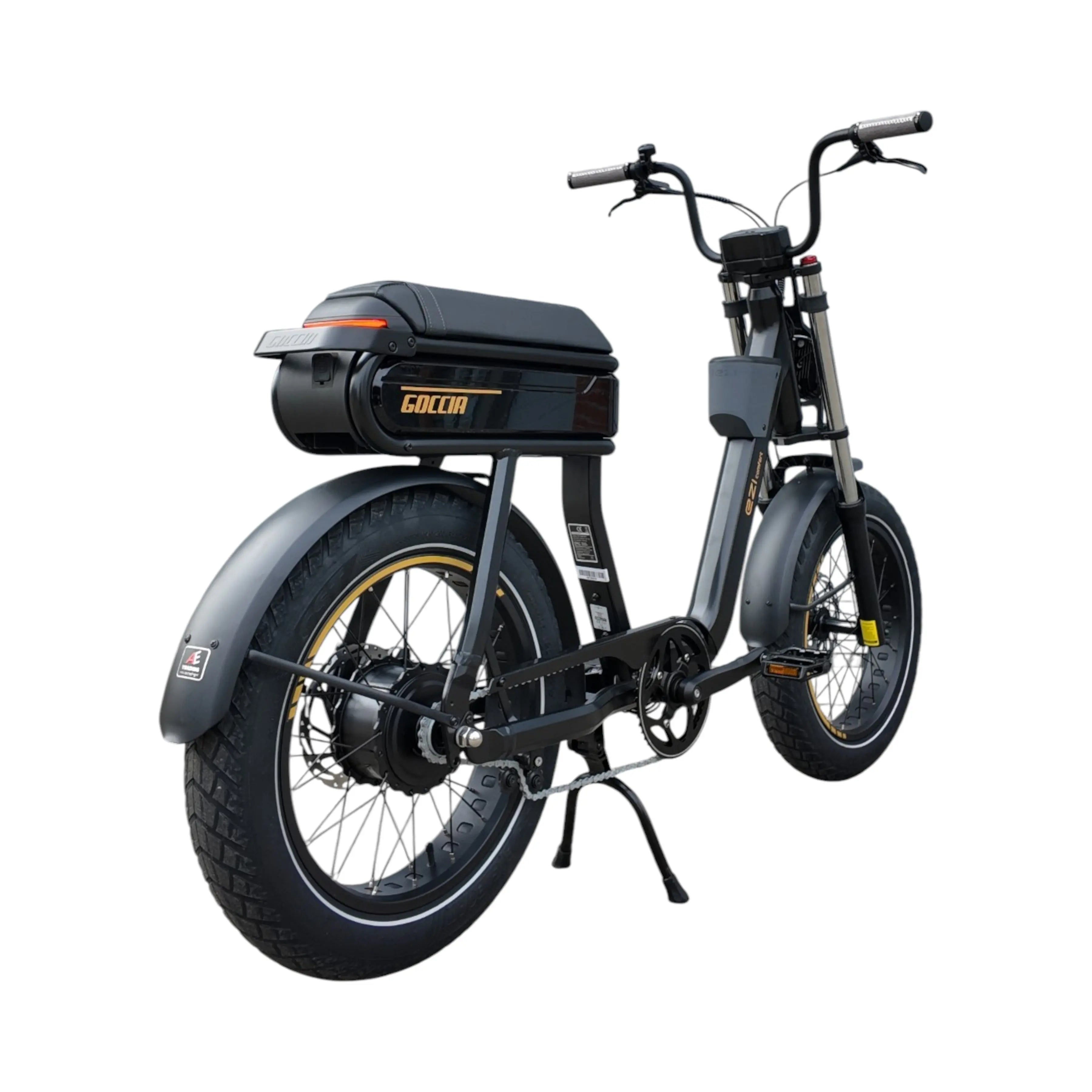 Goccia Ezi Comfort Fatbike Zwart Goud - 15Ah 250W - AE-trading