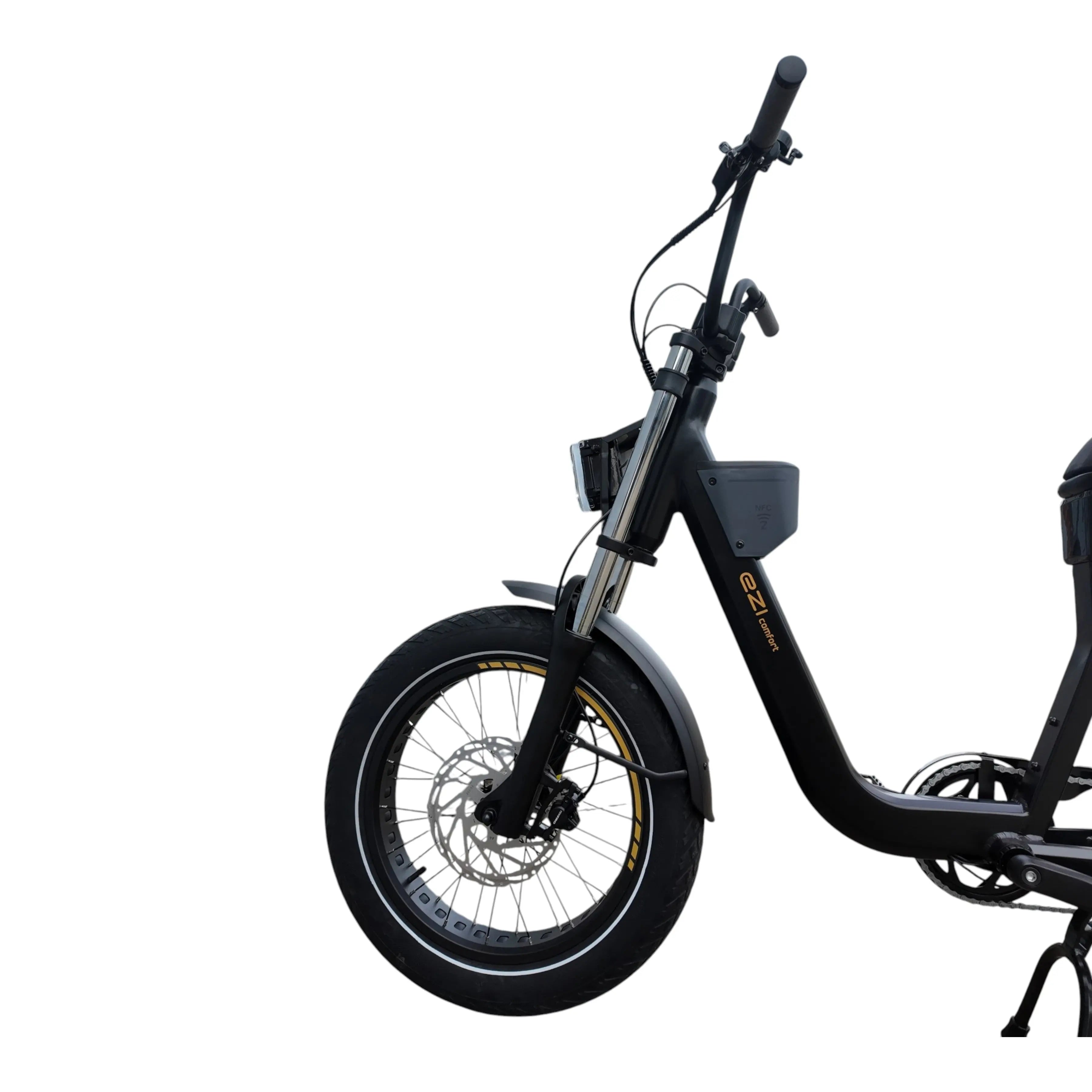 Goccia Ezi Comfort Fatbike Zwart Goud - 15Ah 250W - AE-trading