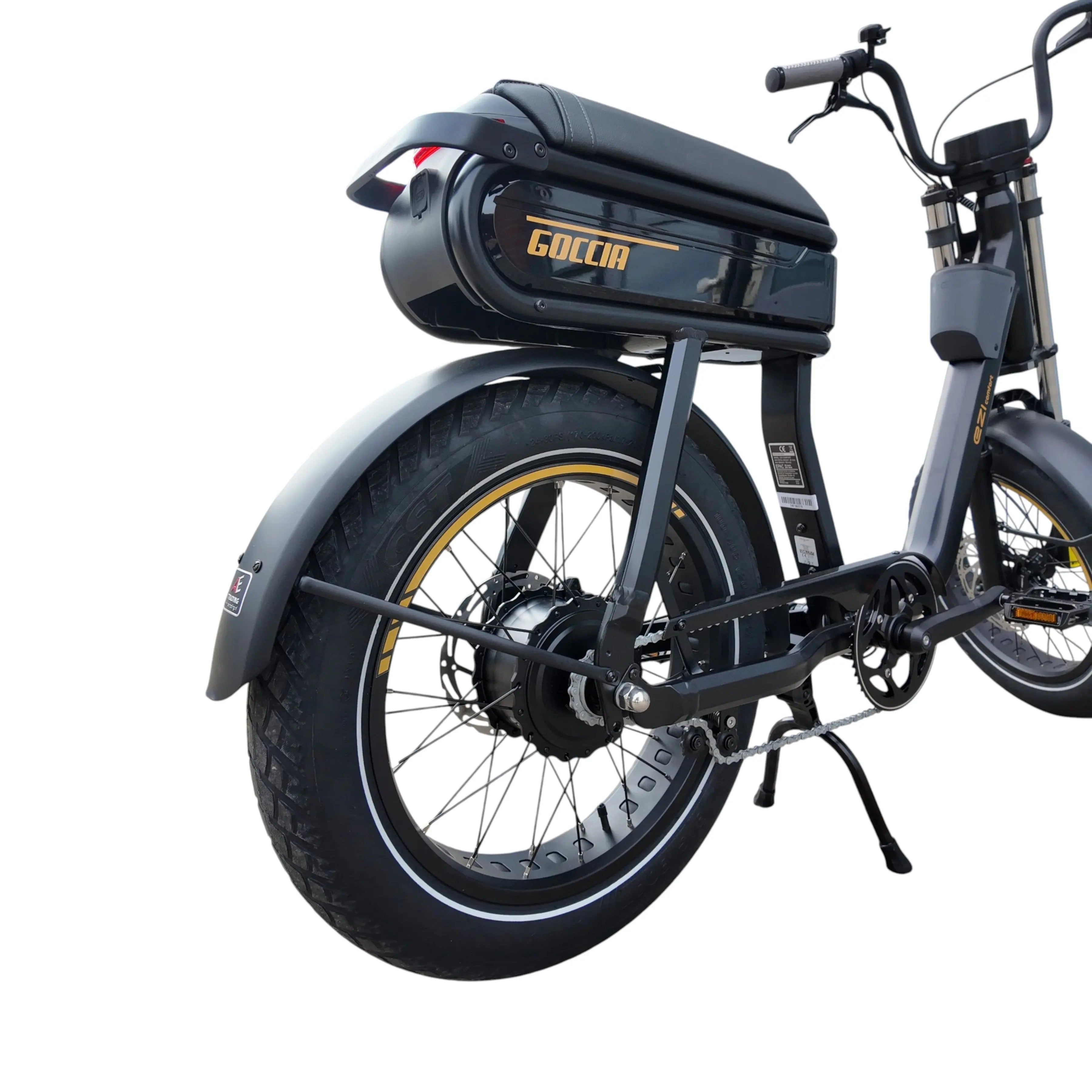 Goccia Ezi Comfort Fatbike Zwart Goud - 15Ah 250W - AE-trading
