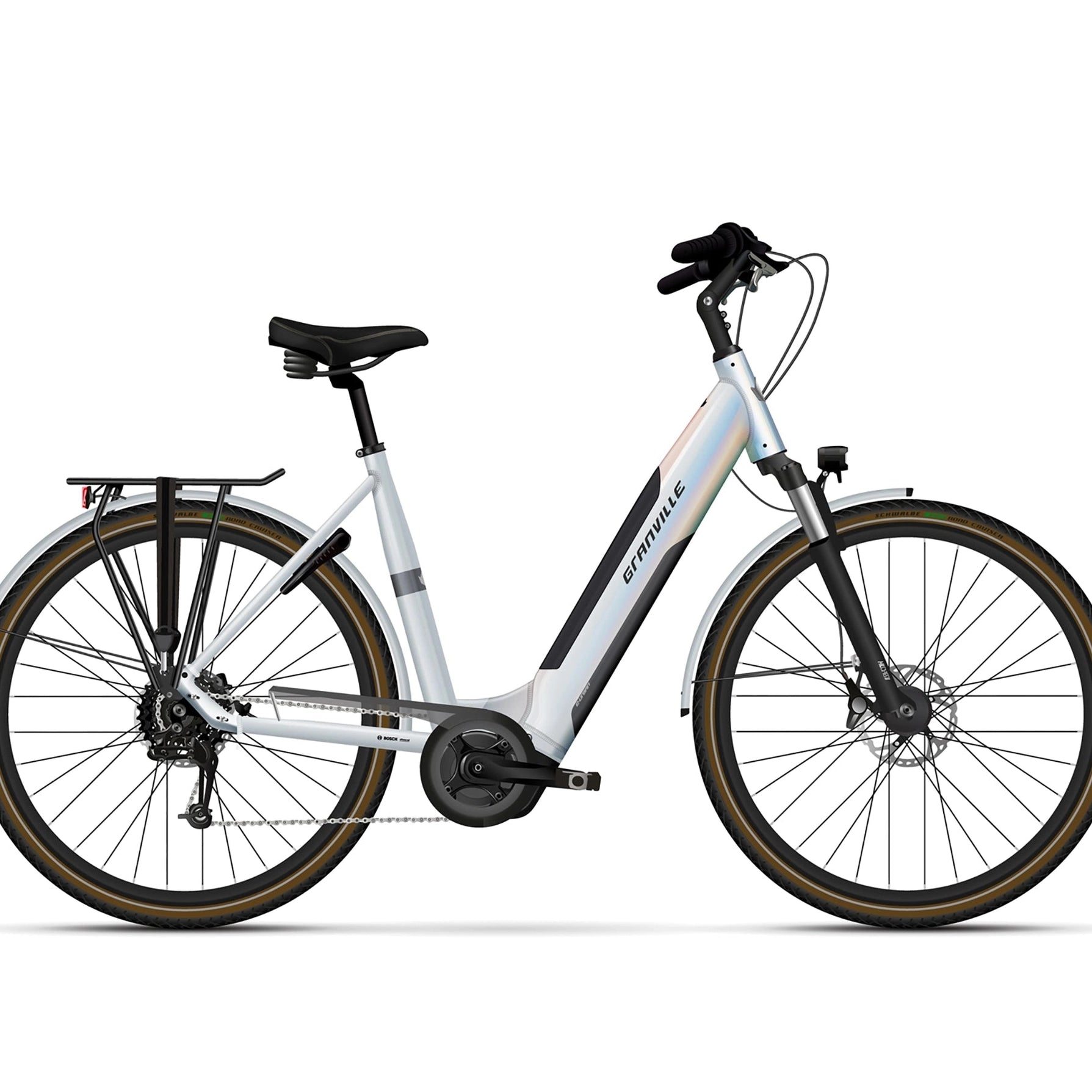 Granville E-Urban 20 - Wave XL (55cm) - Rainbow Silver - 545Wh - AE-trading