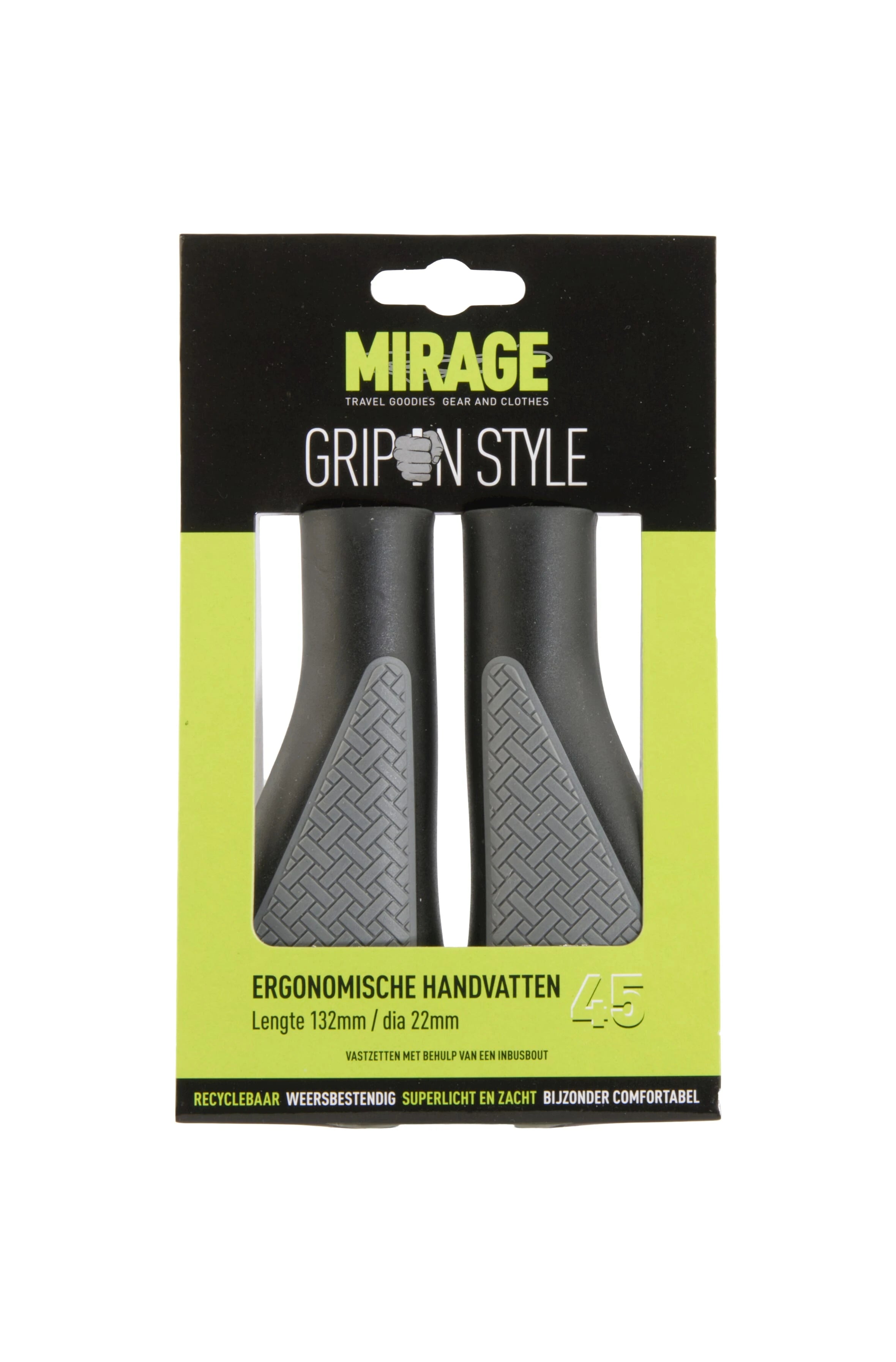 Mirage handvatten Grips in Style 132mm zwart/grijs - AE-trading