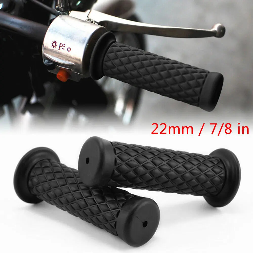 Handvaten Scooter Motor Zwart Sport Antislip Rubber 7/8 "22mm