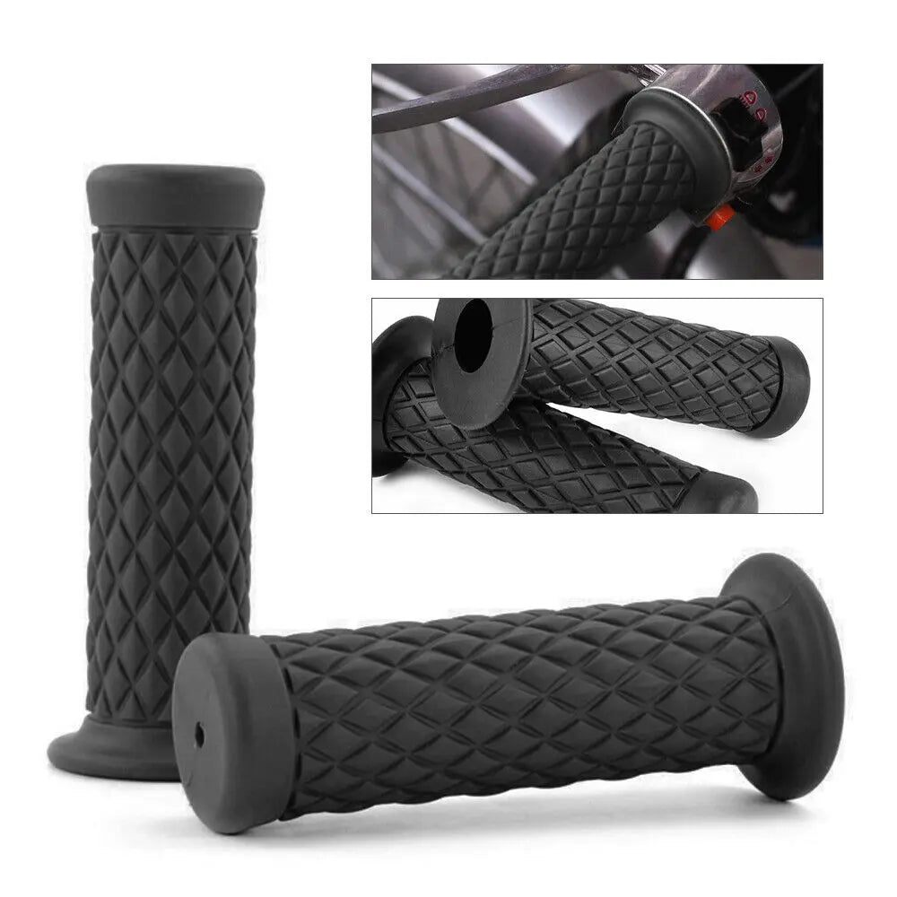 Handvaten Scooter Motor Zwart Sport Antislip Rubber 7/8 "22mm