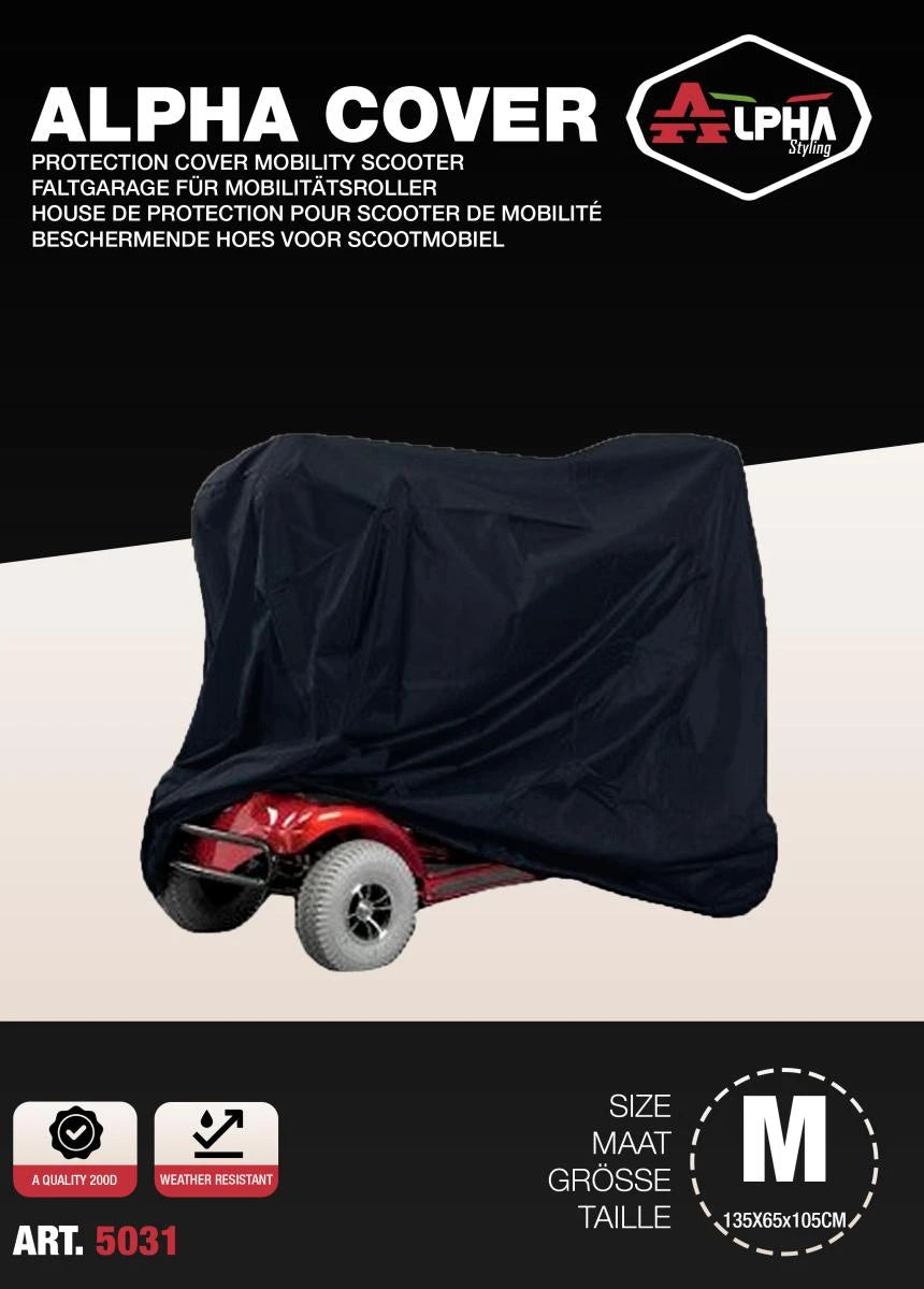 Hoes Alpha Cover Scootmobiel Cover M 135 X65 X105 Cm A Kwaliteit (200 D) - AE-trading