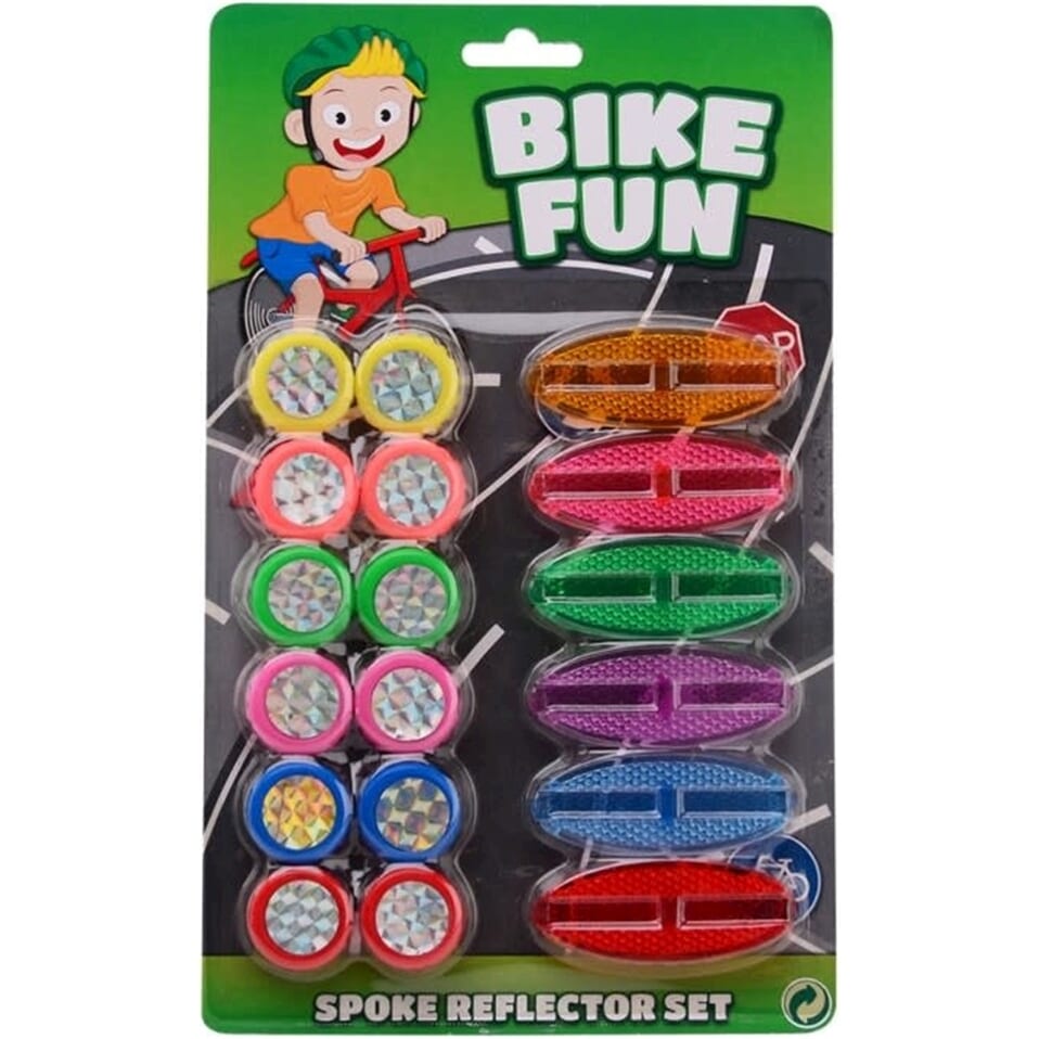 Bike Fun spaakreflectoren 18 stuks op kaart - AE-trading