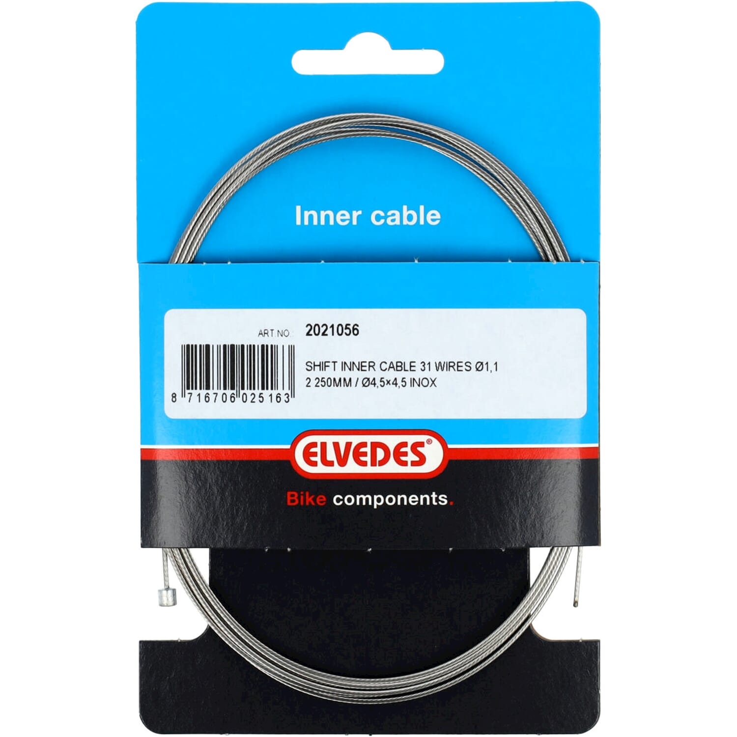 Elvedes schakel binnenkabel rvs Slick 31dr nippel 4.5x4.5 - AE-trading