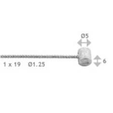 Elvedes schakel binnenkabel 2m nippel 5x6 6408 bromfiets - AE-trading