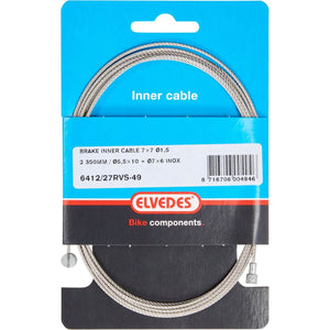 Elvedes rem binnenkabel rvs 49dr 2 nippels ton 7x6 peer 5.5 - AE-trading
