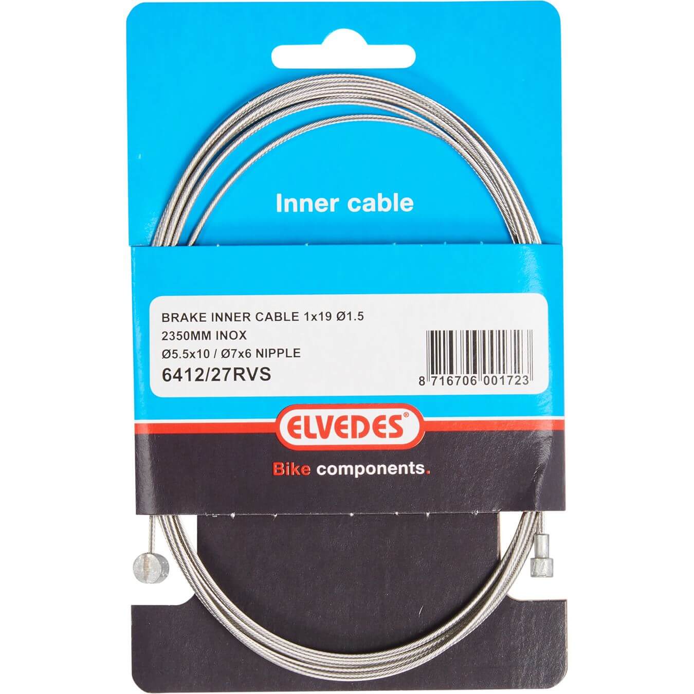 Elvedes rem binnenkabel rvs 2 nippels ton 7x6 peer 5.5x10 - AE-trading