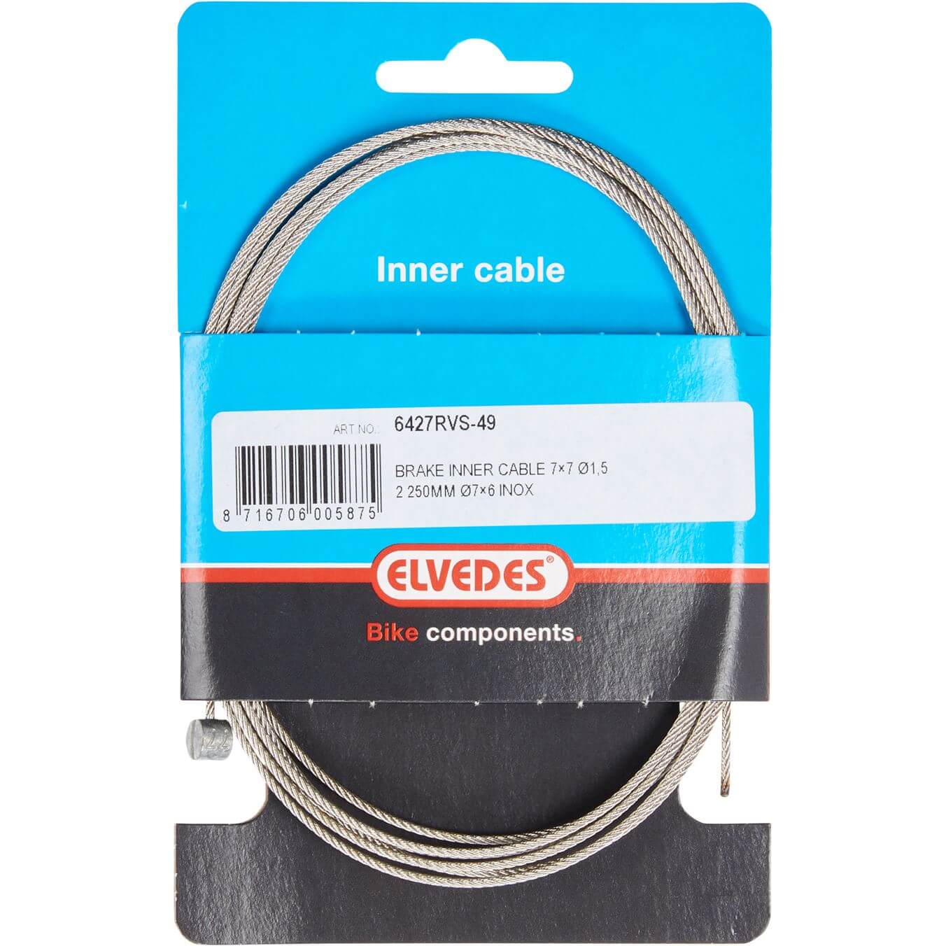 Elvedes rem binnenkabel rvs 49dr nippel 7x6 - AE-trading