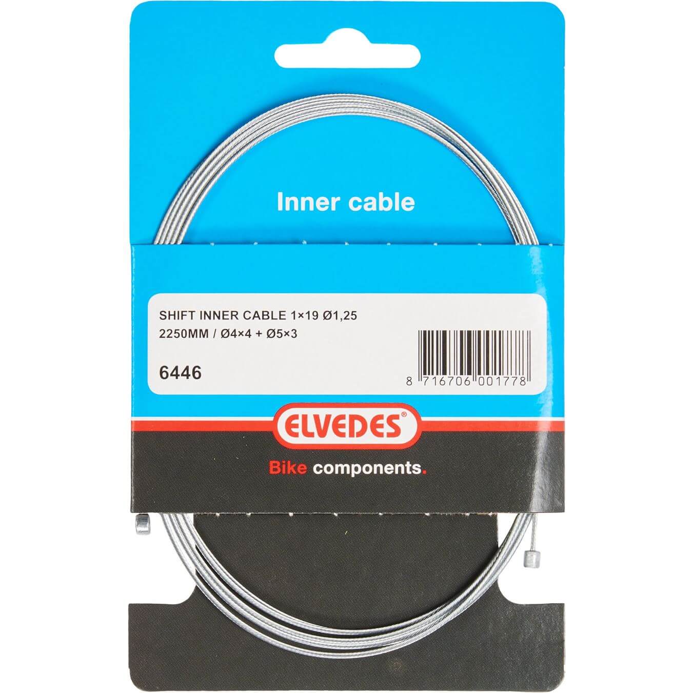 Elvedes schakel binnenkabel 2 nippels 4x4 en 5x3 6446 - AE-trading
