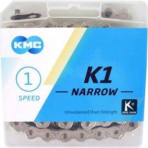 KMC ketting K1 3/32 narrow silver 100s - AE-trading
