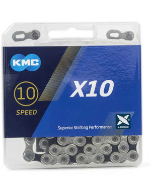 KMC ketting X10 silver/black 114s - AE-trading
