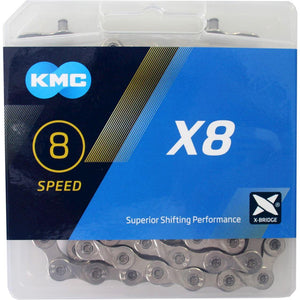 KMC ketting X8 silver 114s - AE-trading