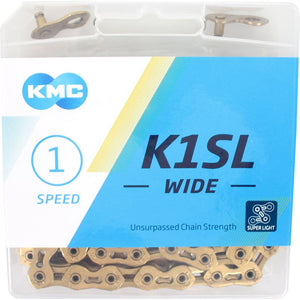 KMC ketting K1SL 1/8 wide gold - AE-trading