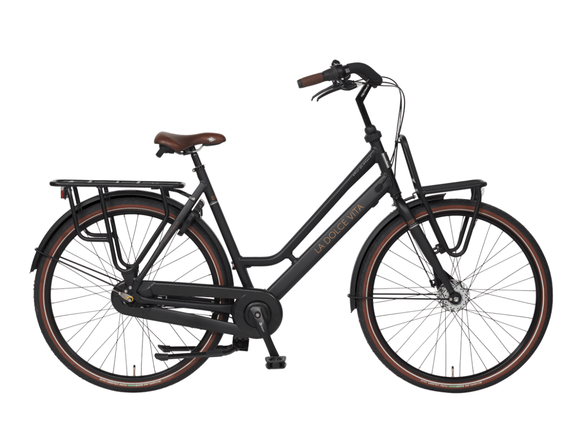 BSP La Dolce Vita Onyx Zwart Mat L Fiets Zonder Elektrische Aandrijving Met Dubbele Standaard En Stuurblokkering - AE-trading
