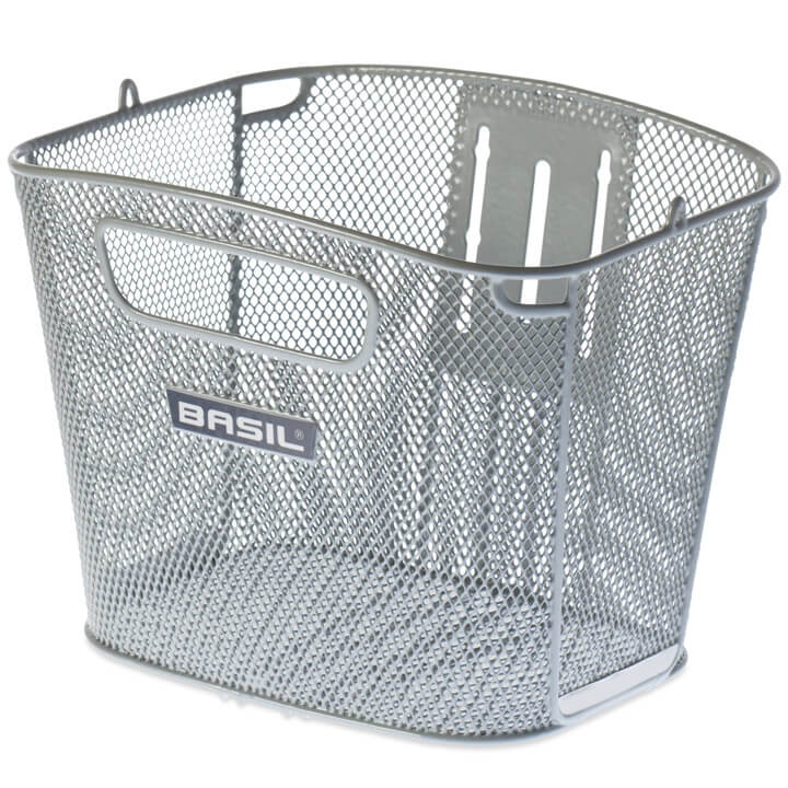 Basil mand Bold front FM 26L zilver 34x28x27cm - AE-trading