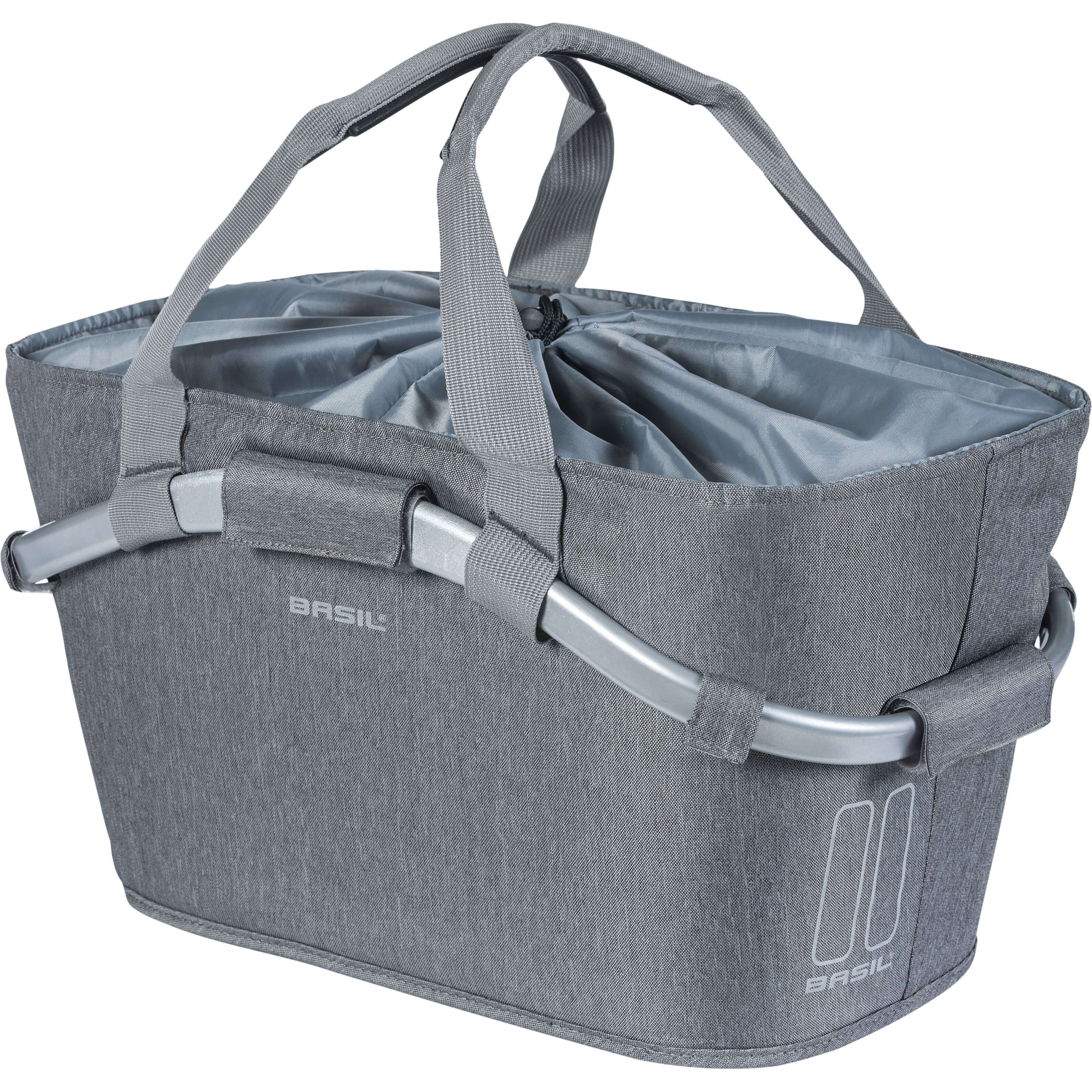 Basil mand rear 2day MIK 22L grey melee 28x28x24cm - AE-trading