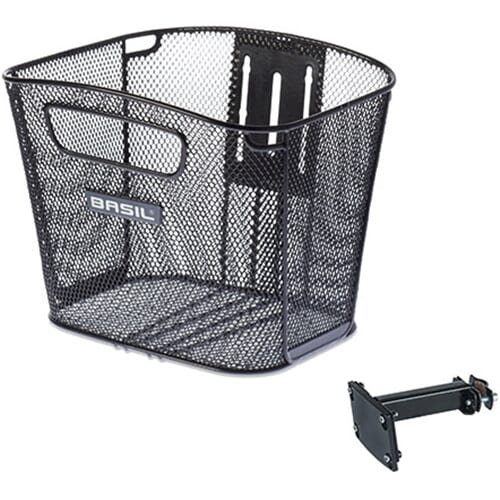 Basil mand Bold front FM + stuupenhouder FM zwart - AE-trading