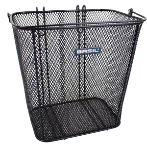 Basil mand Cardiff + haken hoog 26L zwart 33x24x33cm - AE-trading