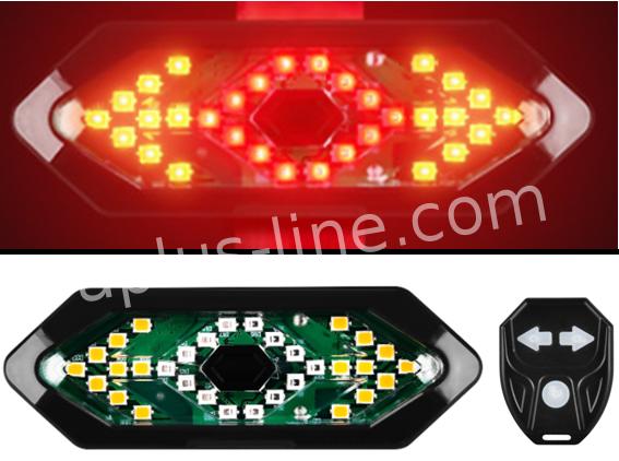 Achterlicht Aplus Universeel E Step/E Bike (Bl01) + Afstandsbediening - AE-trading