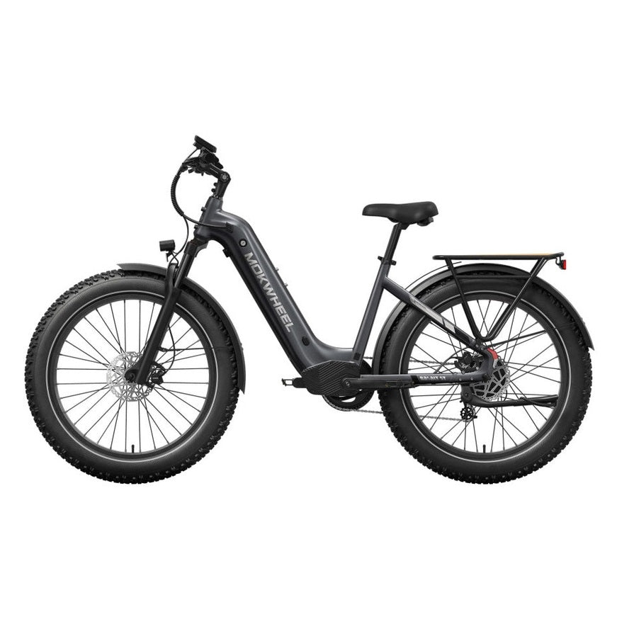Mokwheel Basalt ST 2.0 – Steengrijs – Elektrische Fatbike – 26x4.0 banden – 940Wh accu – 250W motor – Hydraulische schijfremmen - AE-trading