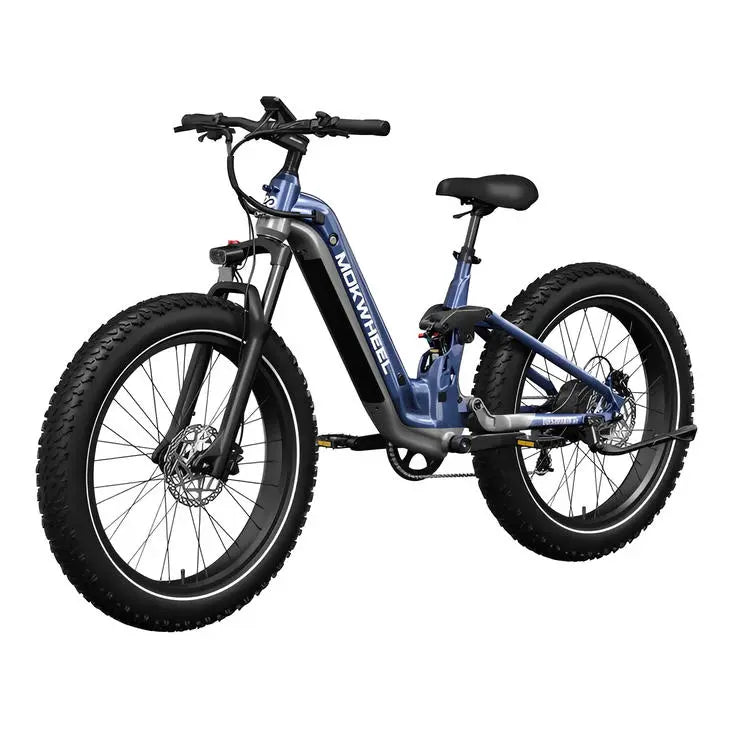 Mokwheel Obsidian ST Mountainbike Fatbike – Blauw/Grijs – 940Wh - AE-trading