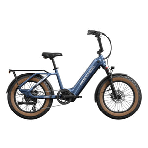 Mokwheel Scoria 2.0 – Blauw – Elektrische Mini Mountainbike Fatbike – 250W motor – 720Wh/940Wh accu – Hydraulische schijfremmen – Shimano 7-speed - AE-trading