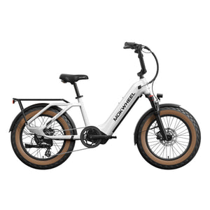 Mokwheel Scoria 2.0 – Wit – Elektrische Mini Mountainbike Fatbike – 250W motor – 720Wh/940Wh accu – Hydraulische schijfremmen – Shimano 7-speed - AE-trading