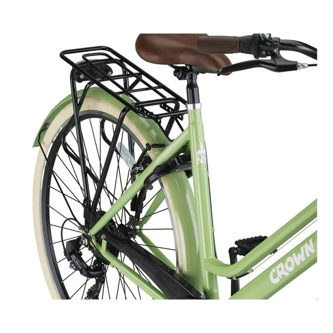 New York Plus 28 Inch - Salie Groen - 53cm - Damesfiets - AE-trading