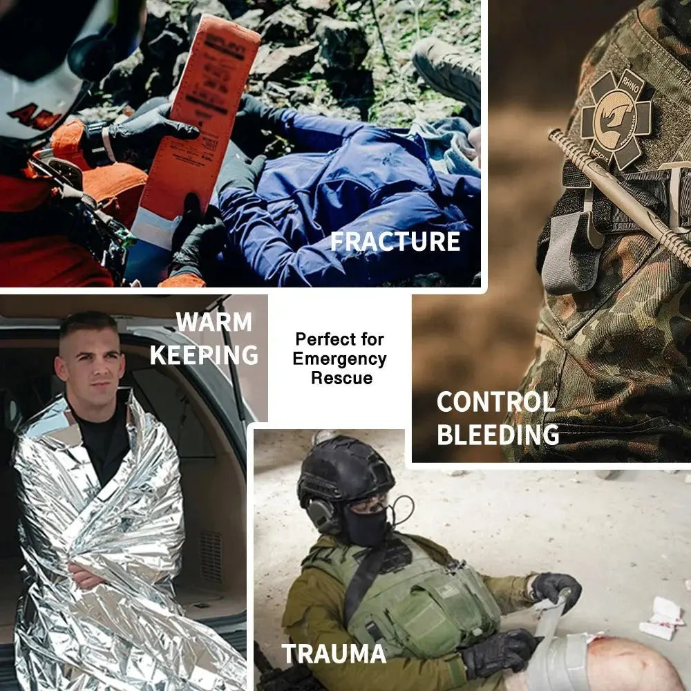 Noodpakket - Rhino EHBO Survival Kit: IFAK Pouch met 20 EMT-items voor Noodgevallen - AE-trading