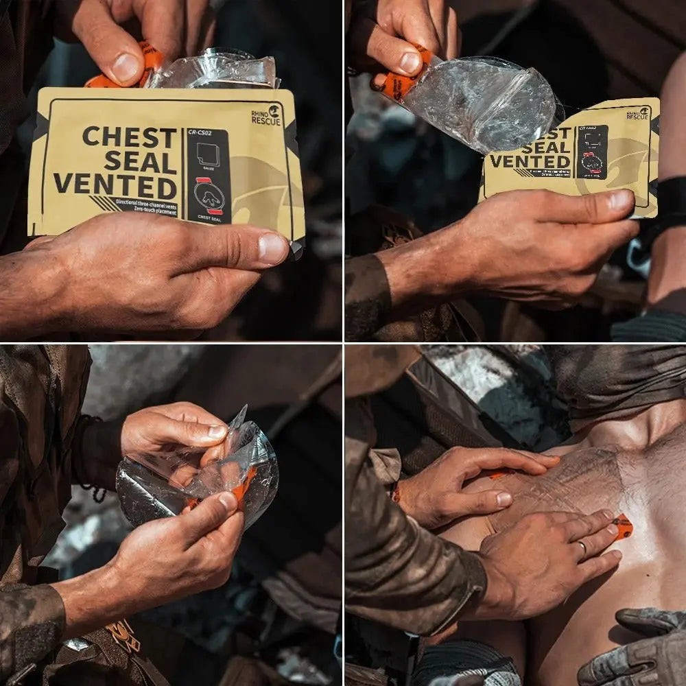 Noodpakket Rhino Rescue Trauma Kit 17pcs - Tactische IFAK Navulset voor Eerste Hulp en Overleving - AE-trading