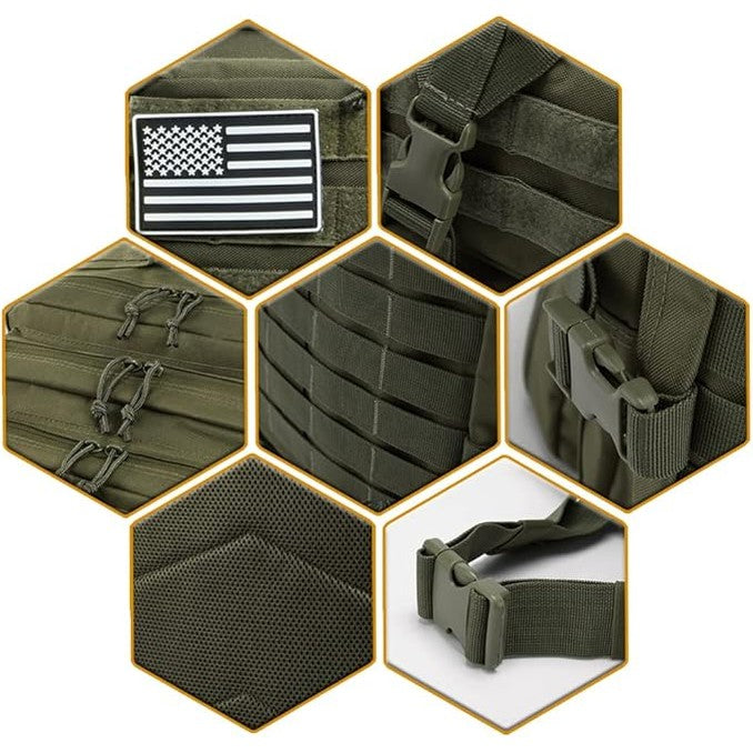 Noodrugzak Compleet Noodpakket Oorlog Rampsituatie - Groen - Noodrantsoen - Waterfilter - Noodradio - EHBO-kit - Powerbank - Black Out Solar