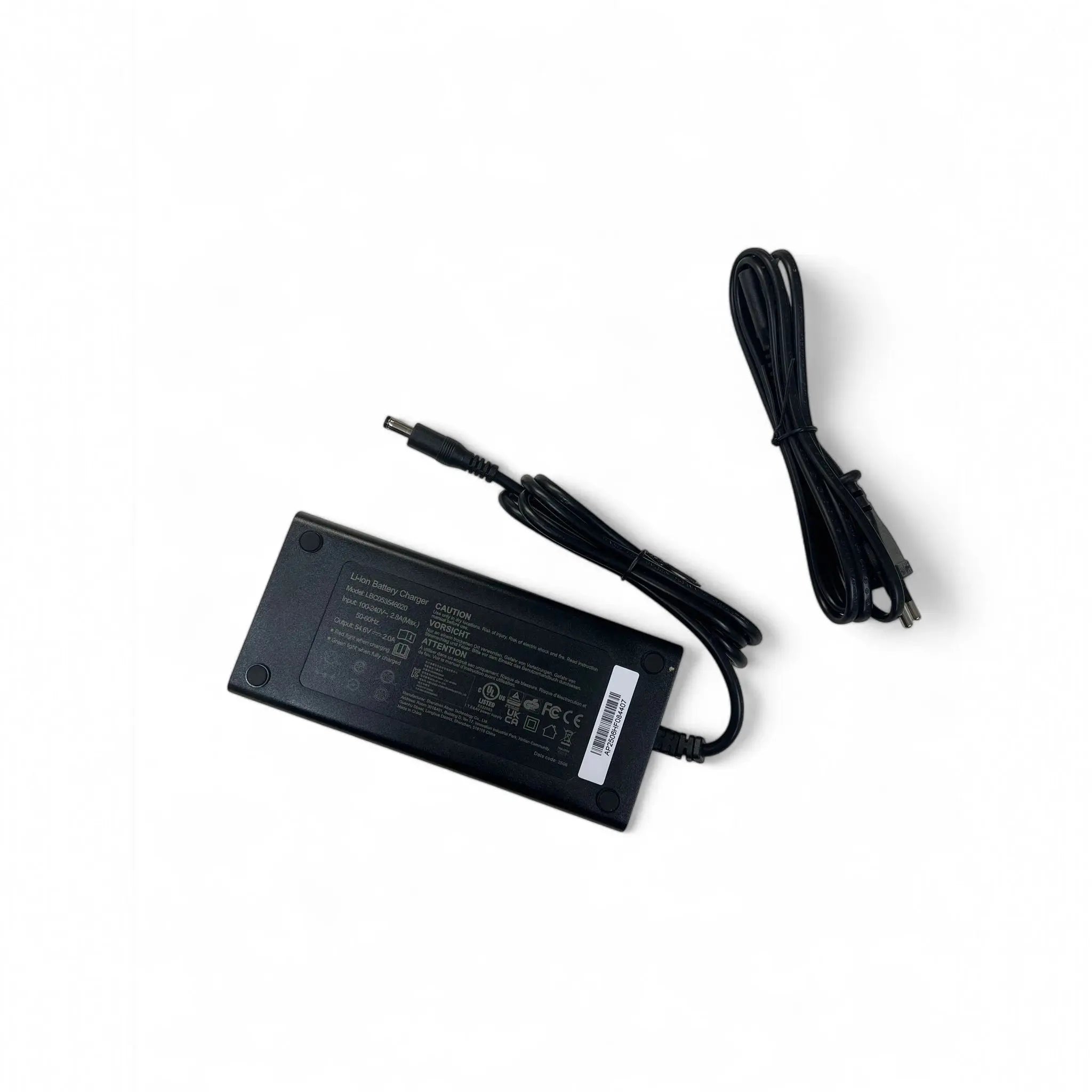 Oplader OUXI Nieuw Model (2025) – Origineel – 4-pins – 54.6V – Voor 48V Ouxi accu’s - AE-trading