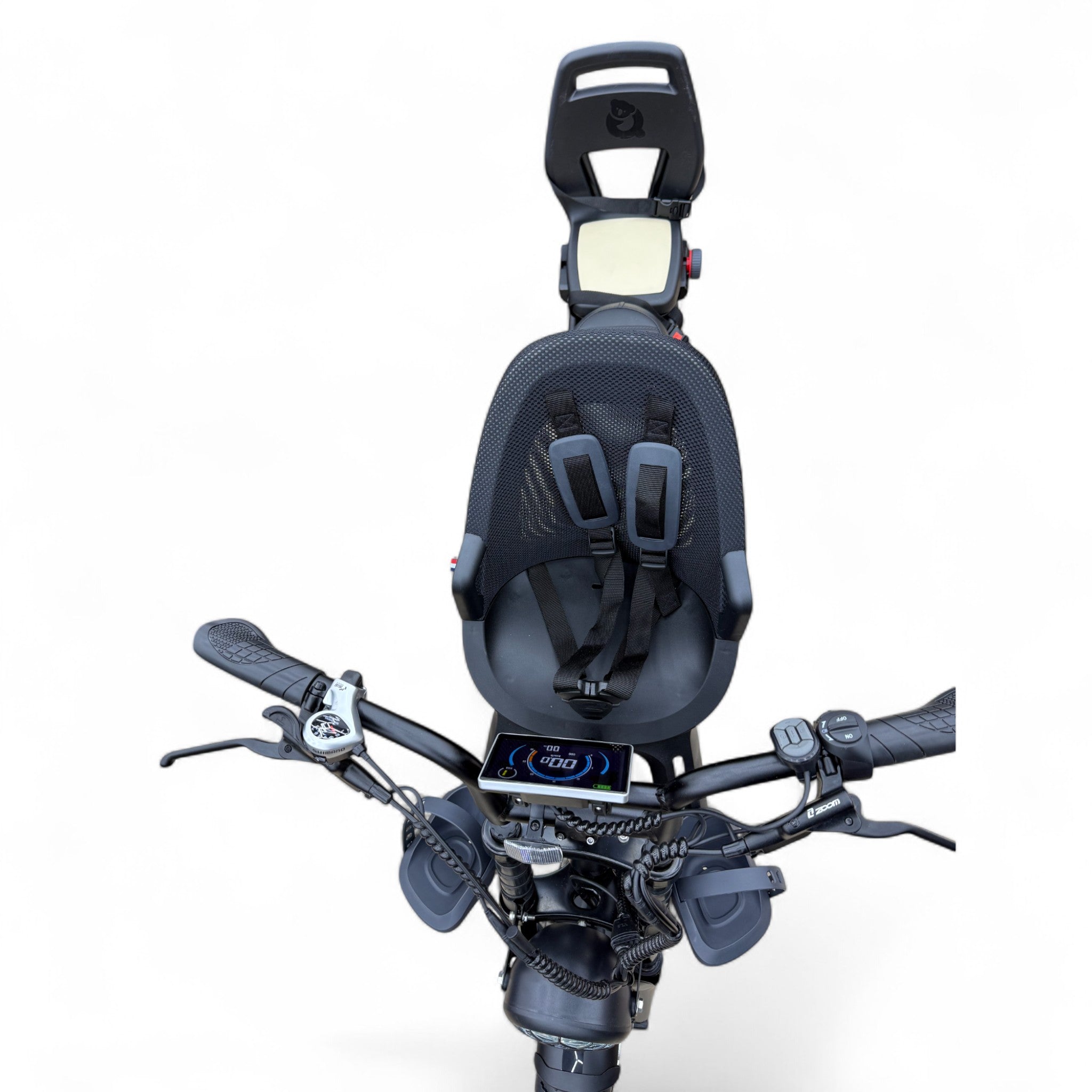 Ouxi C80 Family Fatbike met Kinderzitjes Voor en Achter - Zwart