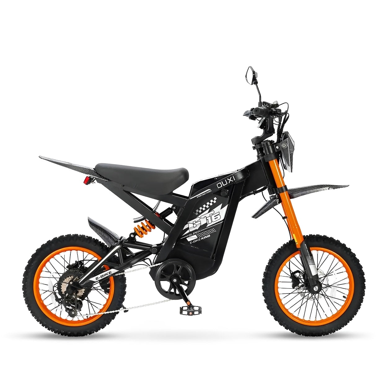 Ouxi GT16 Mini Fatbike - Zwart/Oranje - Skinnybike - AE-trading
