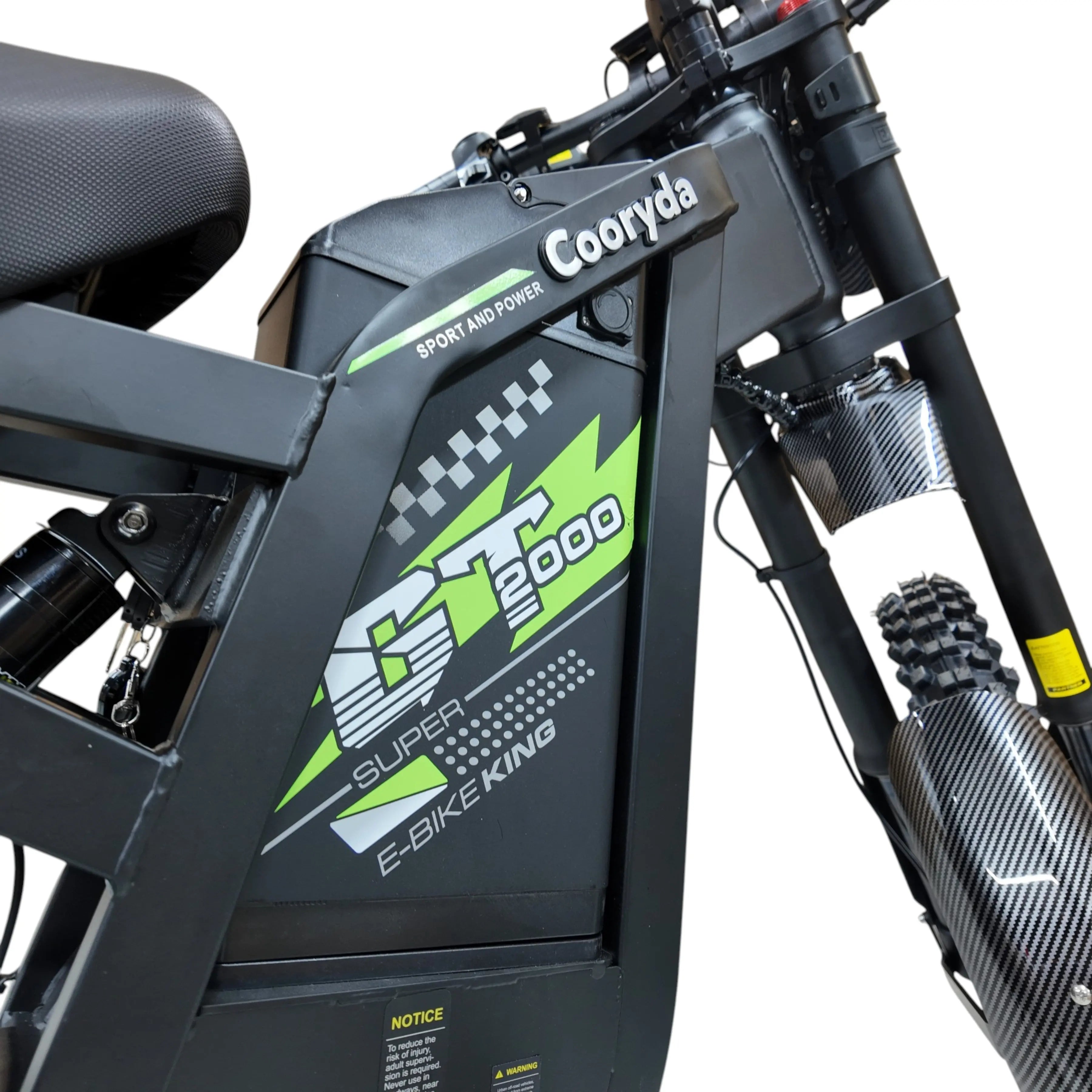 Ouxi GT2000 Fatbike – Zwart/Groen - Skinnybike - AE-trading