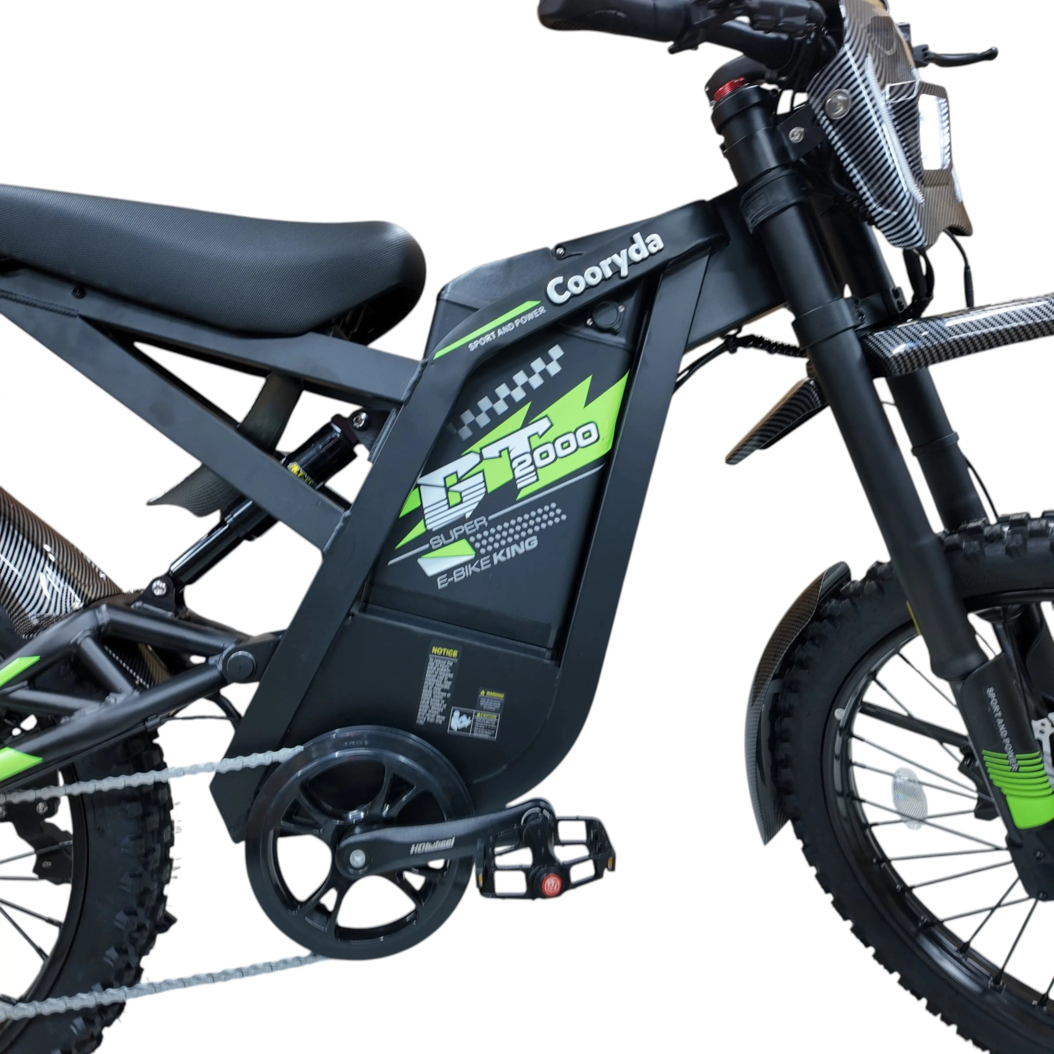 Ouxi GT2000 Fatbike – Zwart/Groen - Skinnybike - AE-trading