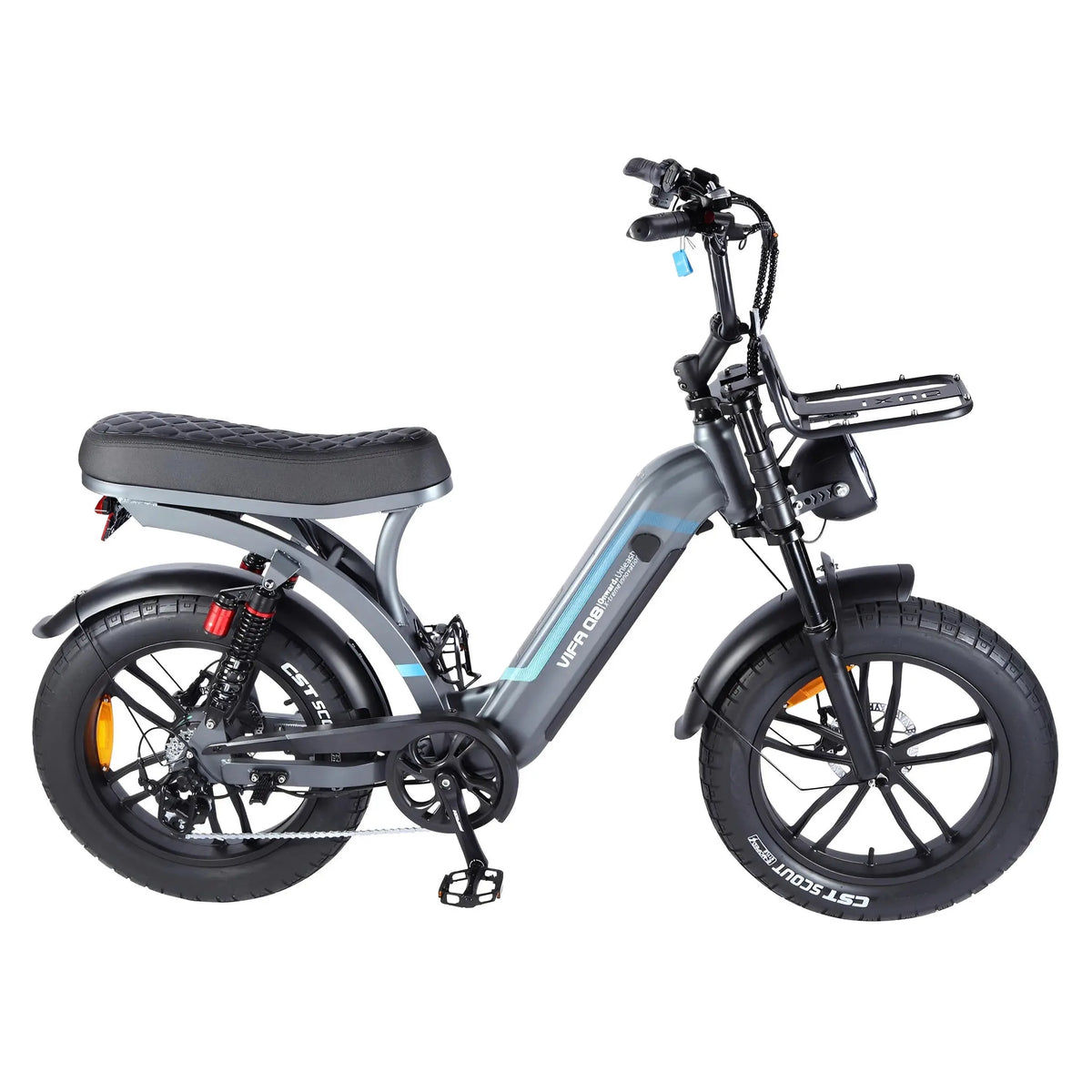 Ouxi Q8-S Fatbike - IJzer Grijs - Lage Instap - AE-trading