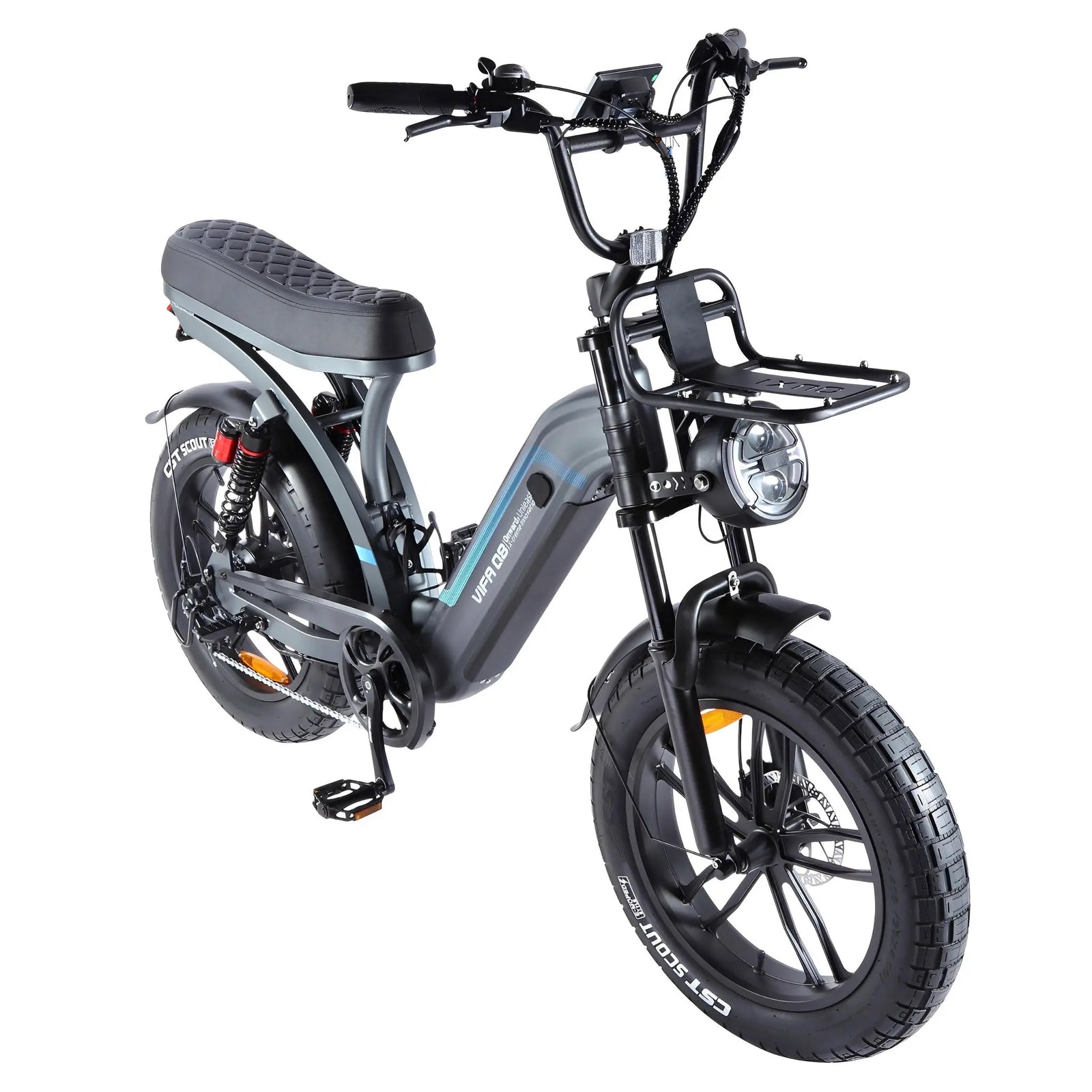 Ouxi Q8-S Fatbike - IJzer Grijs - Lage Instap - AE-trading