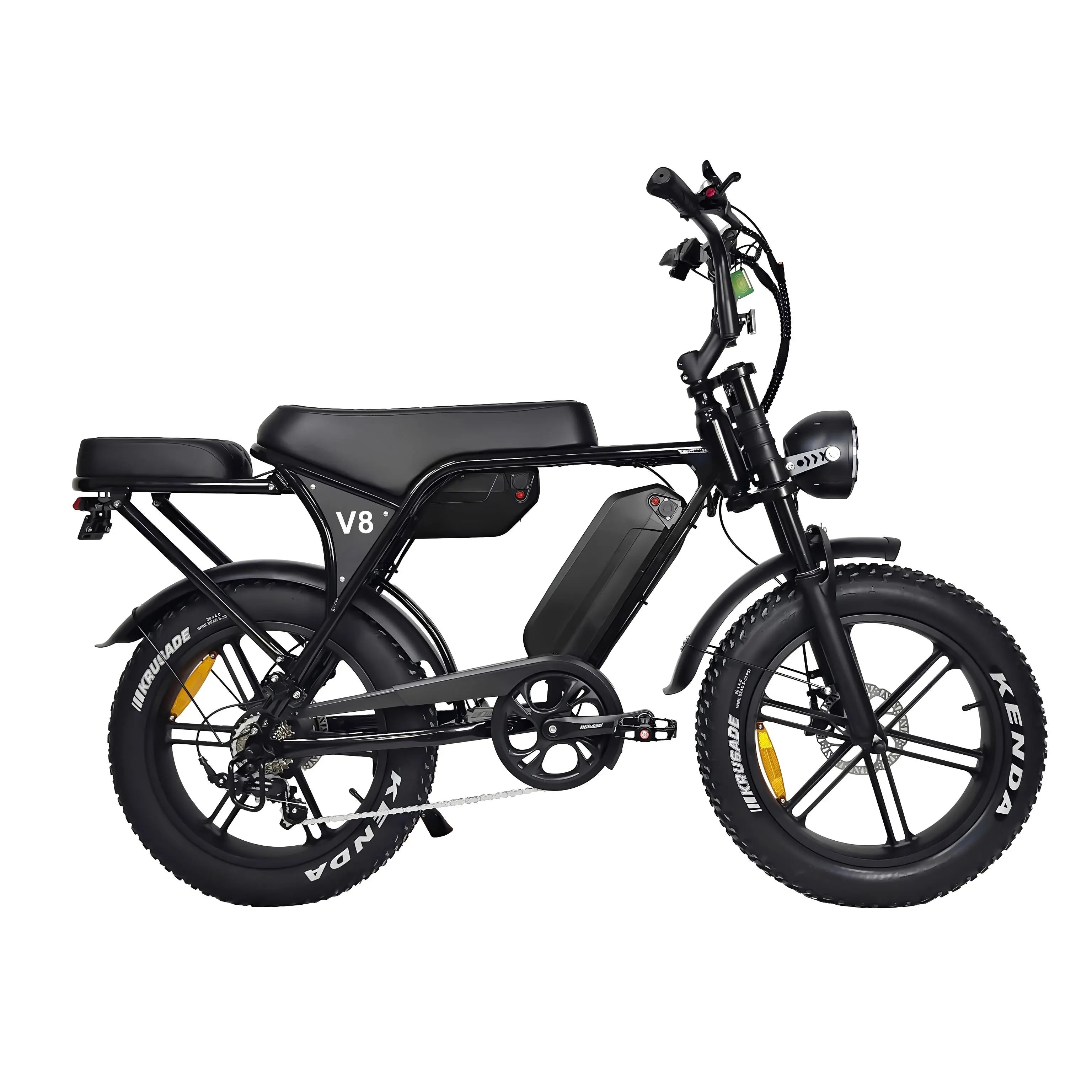 Ouxi V8 Max Fatbike - Zwart - Dubbele Accu - AE-trading