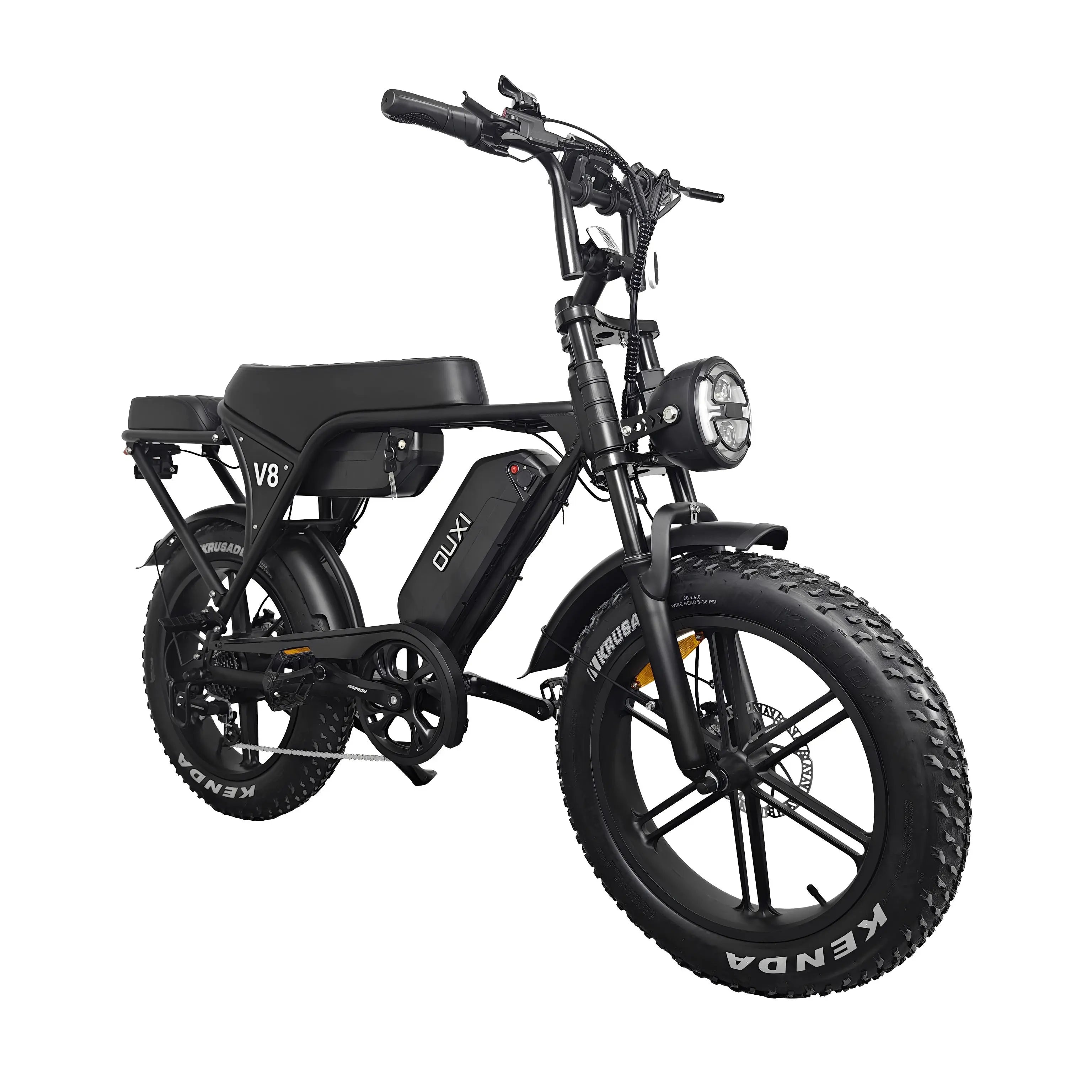 Ouxi V8 Max Fatbike - Zwart - Dubbele Accu - AE-trading