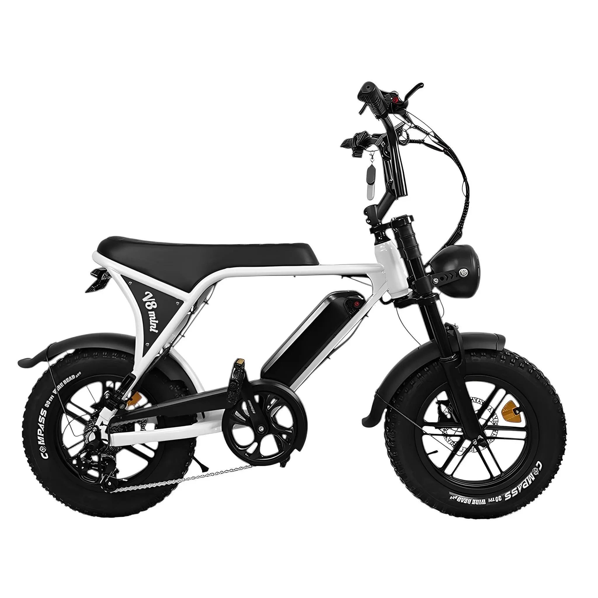 Ouxi V8 Pro Mini - Mini Fatbike - Wit - Hydraulische Remmen - AE-trading