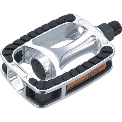 Union pedalen 811 anti-slip alu zilver zwarte inleg bulk - AE-trading