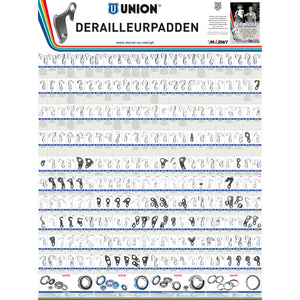 Marwi poster overzicht derailleurpadden - AE-trading
