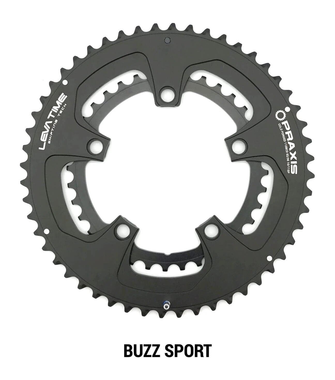 Praxis kettingblad Buzz Sport 110BCD 52/36t zwart - AE-trading
