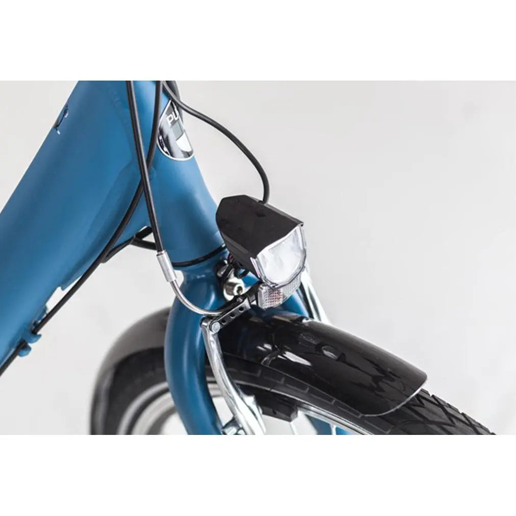 PUCH E-Folk N3 – Elektrische Unisex Stadsfiets – 28 inch- Mat Blauw – Voorwielmotor – Shimano Nexus 3 Versnellingen – 468 Wh Accu - AE-trading