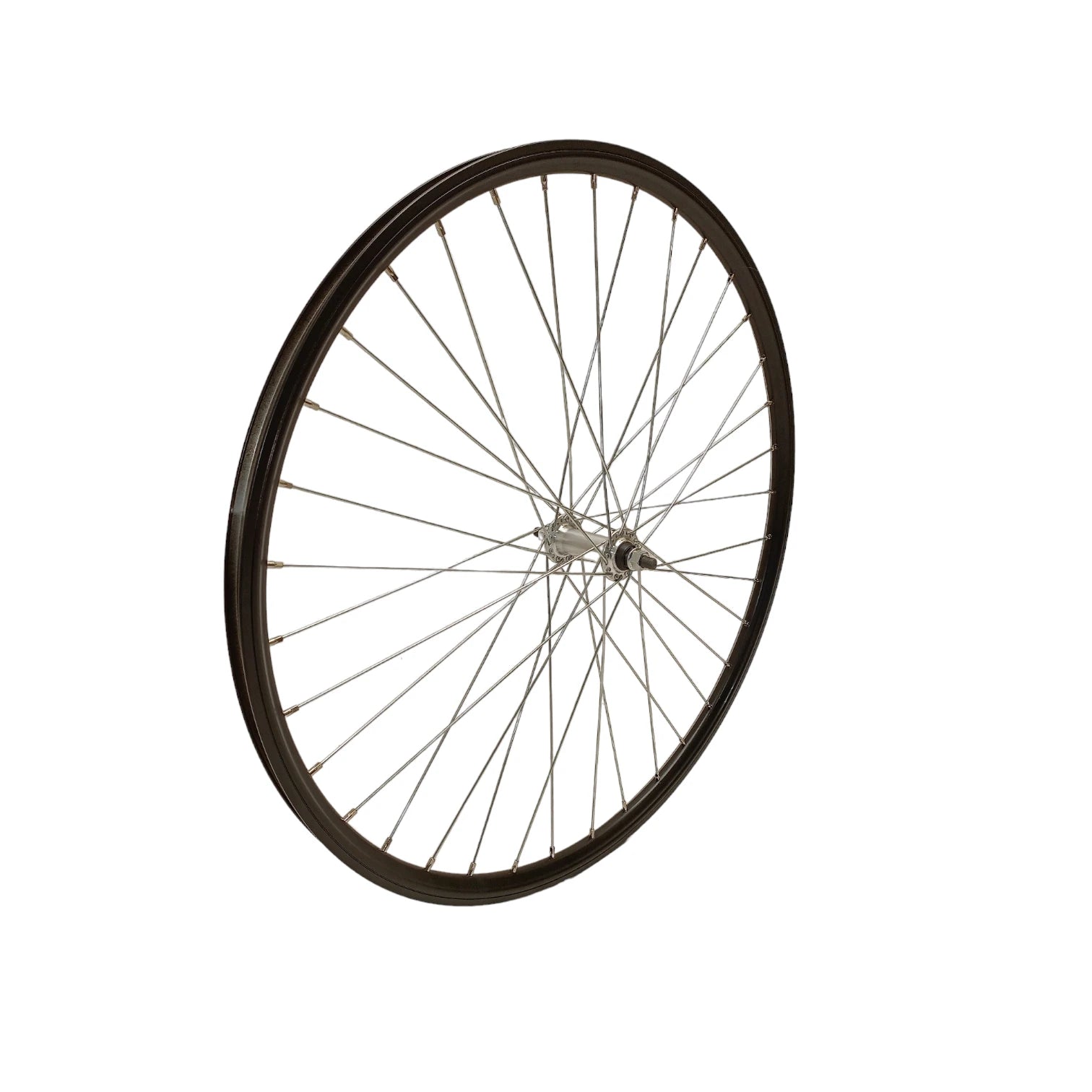 Voorwiel 26 x 1.75 zwart, alu hoge velg, zilveren spaak - AE-trading
