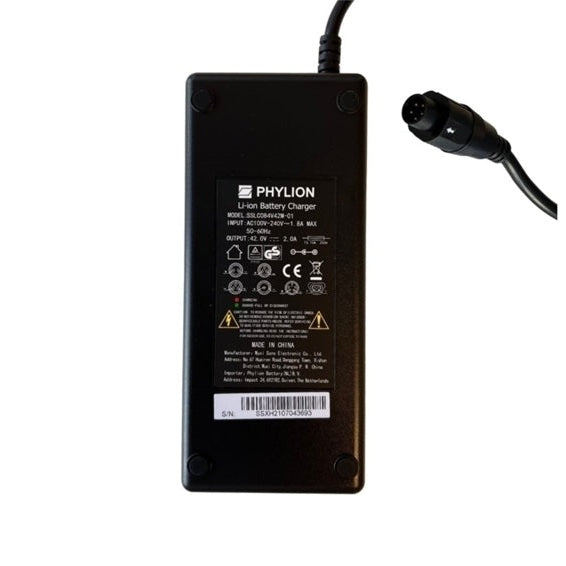 Phylion E-bike Oplader – 5-Pin Aansluiting geschikt voor Phylion accu's - AE-trading