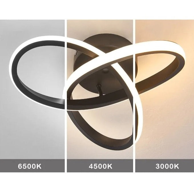 Plafondlamp led in het zwart met modern design 4500K 22W 220V - TALUTULA